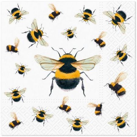 Ubrousky PAW Dekor L (20ks) Dancing Bees