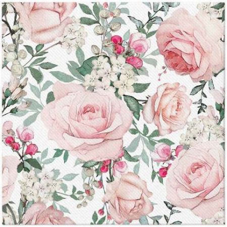 Papírový ubrousek Airlaid Gorgeous Roses