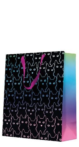Papírová taška PAW střední Holographic Kitty
