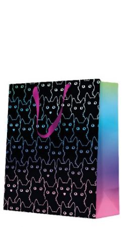 Papírová taška PAW střední Holographic Kitty