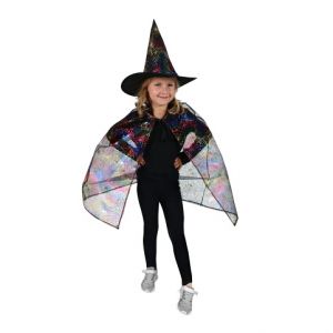Kostým na karneval Plášť + klobouk čarodějnický, 3-7let HALLOWEEN