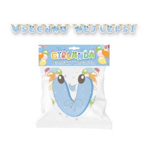 Girlanda papírová VŠECHNO NEJLEPŠÍ chlapecká