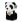 Plyšová panda sedící, 18 cm