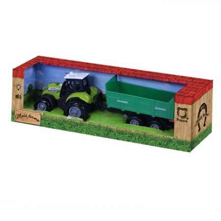 Traktor se zvukem a světlem s vlečkou