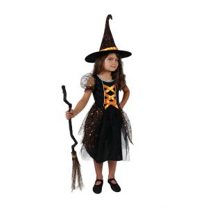 Dětský kostým čarodějnice/Halloween hvězdička (M) EKO