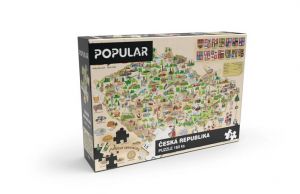 Puzzle - Mapa České republiky 160 ks