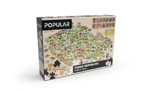 Puzzle - Mapa České republiky 160 ks
