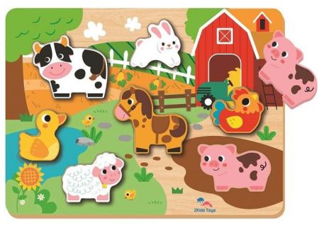 2Kids Toys Vkládací puzzle Farma