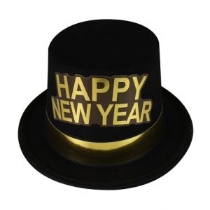 Klobouk černý Happy New Year