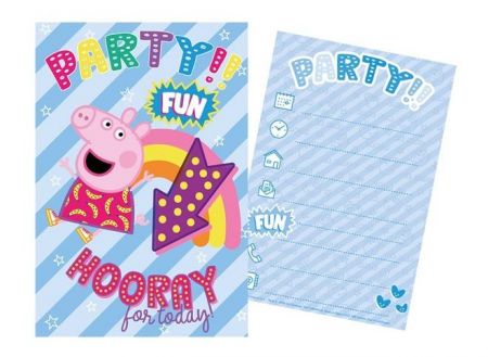 Sada párty 5 pozvánek + 5 obálek Peppa Pig