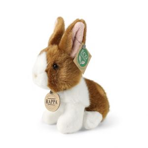 Plyšový králík bílo-hnědý sedící 16 cm ECO-FRIENDLY
