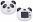 Dětský digitální fotoaparát Panda - foto 40Mpx, video Full HD