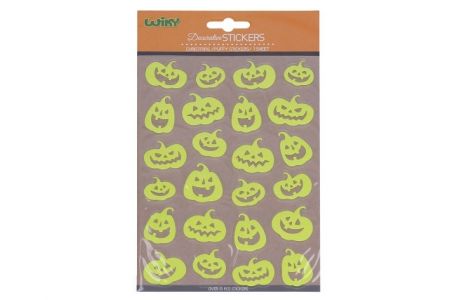 Nálepky svítící ve tmě 25x14,4 cm Dýně HALLOWEEN
