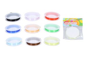 Lanko na korálky elastické barevné 0,6 mm, 7m