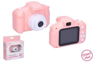 Dětský digitální fotoaparát růžový - foto 48Mpx, video Full HD