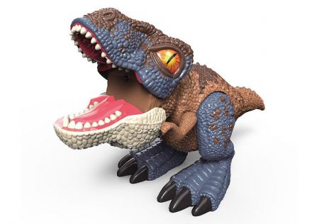 Dinosaurus s efekty hnědý 26,5x11x13 cm
