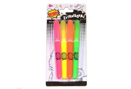 Zvýrazňovače fluo 4 ks