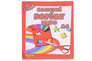 Papíry barevné W fluo A4, 10 listů