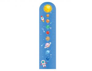 Dětský metr na zeď pěnový vesmír 120 cm