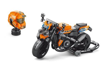 Stavebnice motorka s helmou 17cm