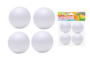 Koule dekorační polystyrénové 7 cm, 4ks