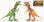 Primal Clash! Dino bitva set Carnotaurus VS Gigantosaurus 21 cm