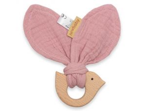 Kousátko s ptáčkem New Baby Bird pink