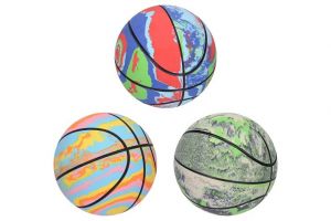 Míč basketbal duhový 9 cm