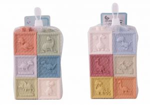 Kostky s dinosaury eko plast set 6 ks 5 cm