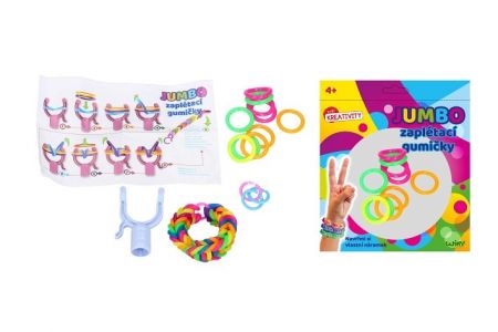 Kouzelné zaplétací JUMBO gumičky 72ks SET + příslušenství