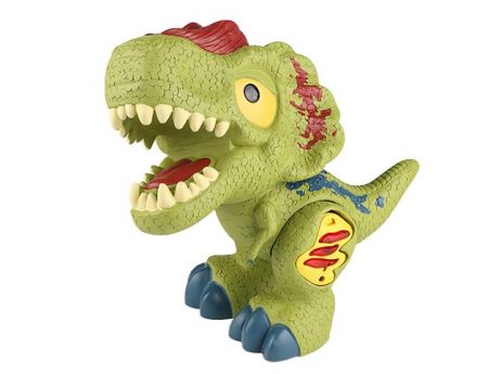Dinosaurus s efekty zelený 26x18x13 cm