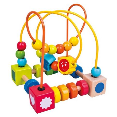 Labyrint s korálky dřevěný 16cm