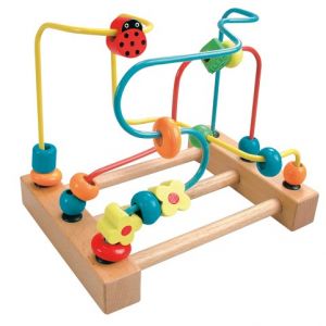 Labyrint s beruškou dřevěný 16cm