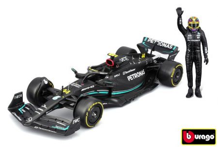 Bburago 1:24 RACE Formula F1 - Mercedes-AMG F1 W14 E (2023) #44 Lewis Hamilton with driver