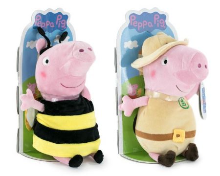 Peppa Pig plyš Peppa v oblečku 28 cm