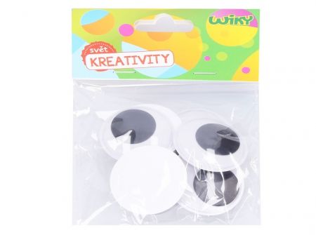 Oči pohyblivé samolepící 4 cm - 8 ks