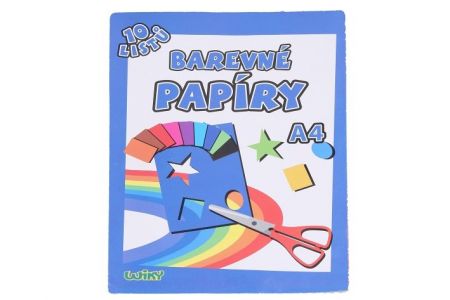 Papíry barevné W křída A4, 10 listů