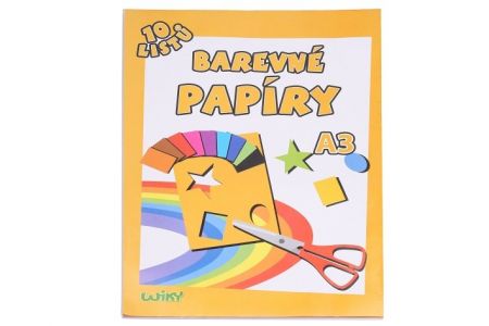 Papíry barevné W A3, 10 listů, 180g