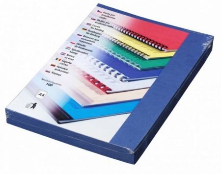 DELTA A4 Zadní strana modrá imitace kůže, 100ks