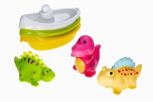 Lodička s dinosauříky 3+3