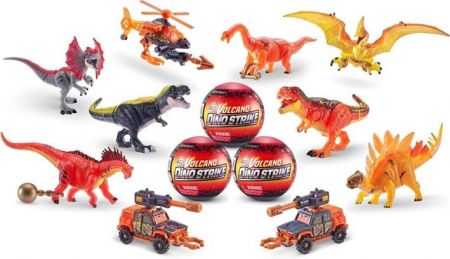 Figurka dinosaura Volcano v kouli