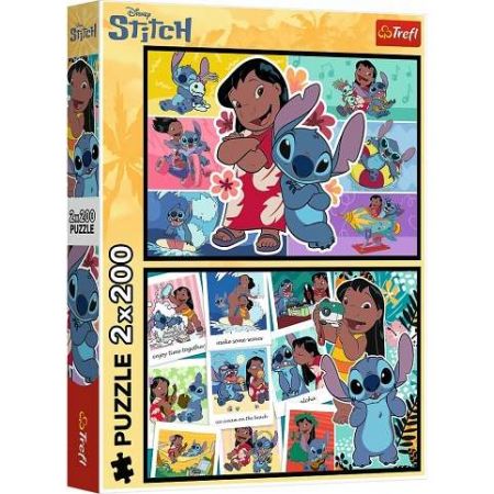 Puzzle Šťastný život Stitche 2v1 200 dílků