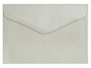 Ozdobné obálky Pearl - C6, 150 g/m2, perleťové, světle stříbrné