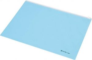 Obal, se zipem, modré, A4, PP, PANTA PLAST