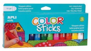 Temperové tyčinky "Kids", 12 různých barev, APLI