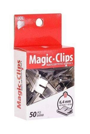 Klip na dokumenty, 6,4 mm, ICO "Magic Clips"