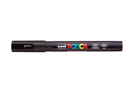 Dekorační popisovač "Posca", černá, 0,9-1,3 mm, UNI