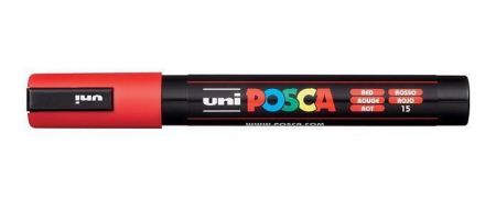 Dekorační popisovač "Posca", červená, 1,8-2,5 mm, UNI