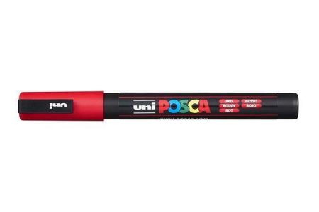 Dekorační popisovač "Posca", červená, 0,9-1,3 mm, UNI
