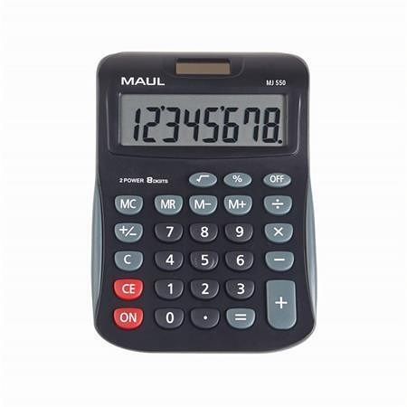 Kalkulačka "MJ 550", šedá-černá, stolní, 8 číslic, MAUL 7263490